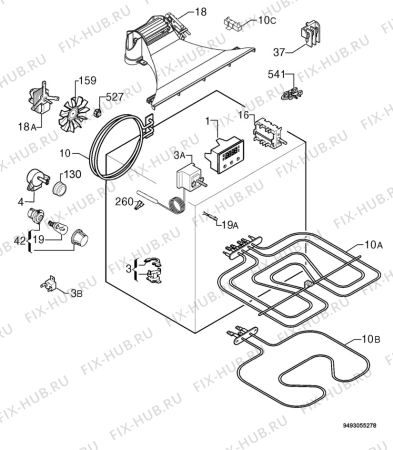 Взрыв-схема плиты (духовки) Zanussi FO 10+0 ZOB890XQ IL - Схема узла Electrical equipment 268