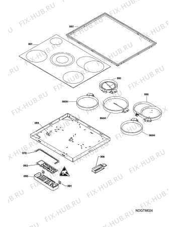 Схема №1 96901K-MN  HIC 90 с изображением Поверхность для электропечи Aeg 3306088018