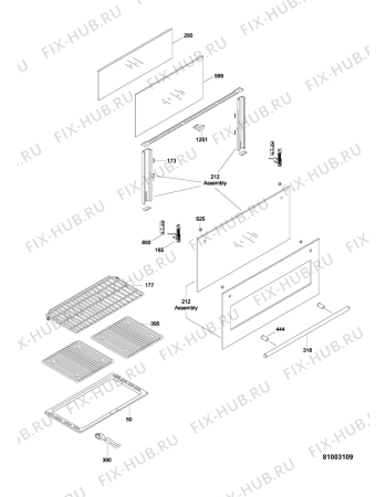 Взрыв-схема плиты (духовки) Ikea PRO A80S - Схема узла