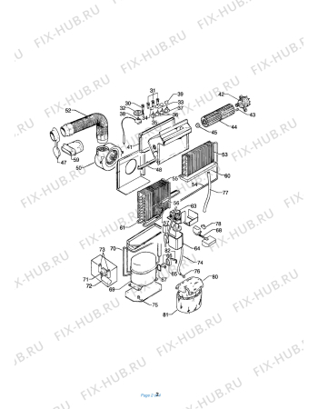 Схема №1 PAC AL2 с изображением Панель для кондиционера DELONGHI 593182