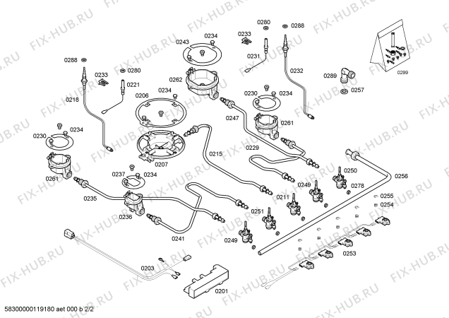 Взрыв-схема плиты (духовки) Bosch PCL755FBR - Схема узла 02