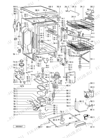 Схема №2 GSF 4051 TW-WS с изображением Обшивка для электропосудомоечной машины Whirlpool 481245379953