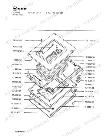 Взрыв-схема плиты (духовки) Neff 195304527 1077.21LHD-7 - Схема узла 03
