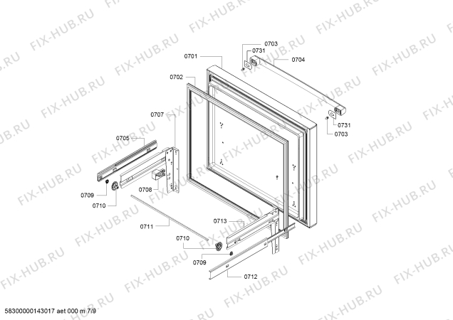 Схема №9 B26FT70SNS с изображением Крепеж для холодильника Bosch 00620802