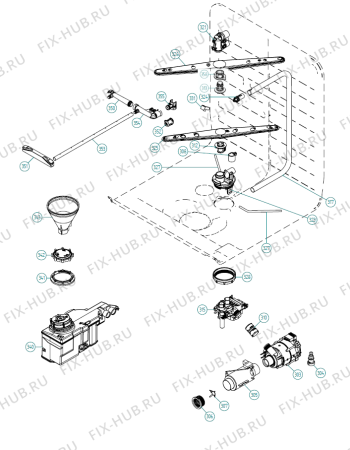 Взрыв-схема посудомоечной машины Asko D5253 XXL FI SE   -Titan FI Soft (337792, DW70.3) - Схема узла 03