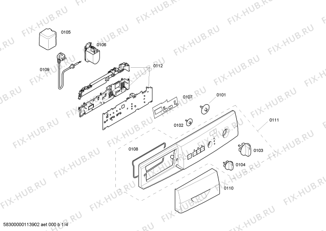 Схема №4 WFC2066IT -MAXX 4 comfort WFC2066 с изображением Панель управления для стиралки Bosch 00435219