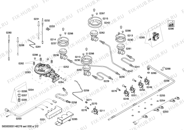 Взрыв-схема плиты (духовки) Siemens ER926SB90A ENC.ER926SB90A 4G+1W C90F SE IH5 - Схема узла 02