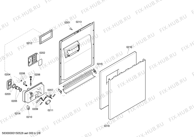 Схема №5 SE25E851EU с изображением Столешница для посудомойки Siemens 00683263