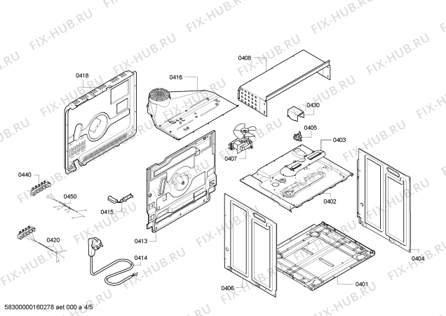 Взрыв-схема плиты (духовки) Bosch HEV33B551 H.BO.NP.L3D.PV.GLASS.B5/.X.E0_C/// - Схема узла 04