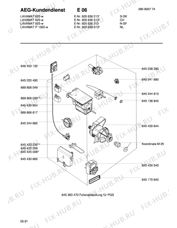 Взрыв-схема стиральной машины Aeg LAVP1000 W - Схема узла Electrical equipment 268