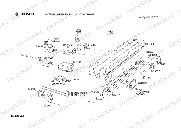 Взрыв-схема плиты (духовки) Bosch 0750292019 EH640US - Схема узла 02
