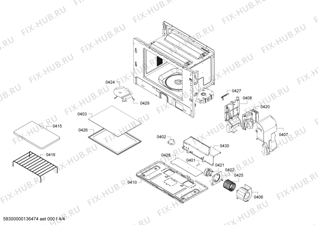 Схема №4 HF25G5R2 с изображением Дверь для плиты (духовки) Siemens 00689311