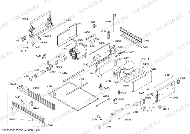 Схема №5 FIN36MIIL5 с изображением Силовой модуль для холодильной камеры Bosch 00791835