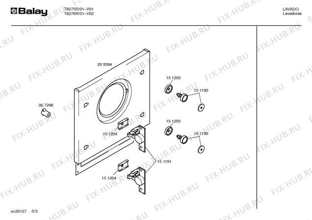 Схема №5 T8276R с изображением Панель для стиральной машины Bosch 00288435