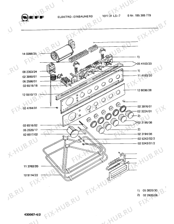 Схема №4 195305779 1077.31LS-7 с изображением Переключатель для духового шкафа Bosch 00026515