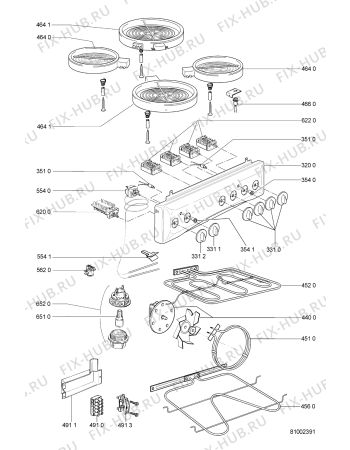 Схема №1 ACM 362 D/WH с изображением Объединитель для духового шкафа Whirlpool 481940118892