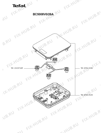 Схема №1 BC5006V0/26A с изображением Элемент корпуса для напольных и кухонных весов Tefal TS-07011520