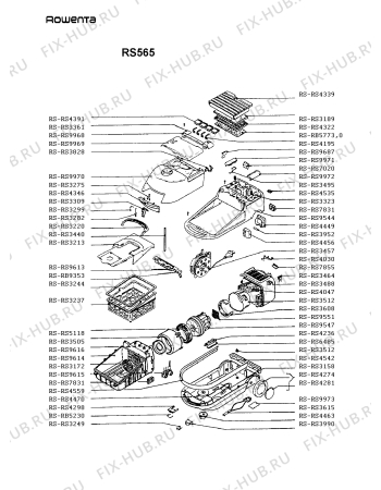 Взрыв-схема пылесоса Rowenta RS565 - Схема узла rs565___.FR1