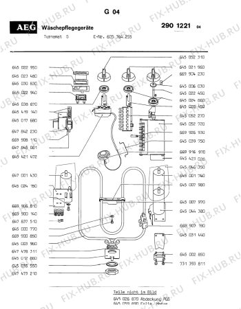 Взрыв-схема посудомоечной машины Aeg 605364255 - Схема узла Section3