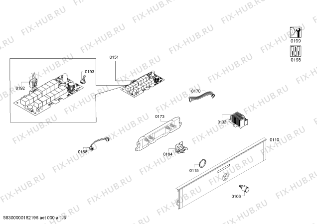 Схема №4 3HB518XF H.BA.NP.C3D.IN.CARRO.FL/.X.E3_COT/ с изображением Панель управления для электропечи Bosch 00746227