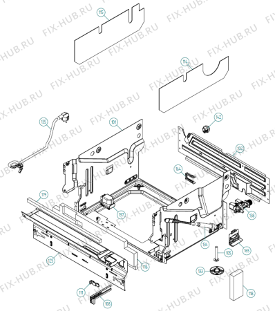 Схема №7 D5257 XXL FI NO   -Titanium FI (337610, DW70.3) с изображением Панель для посудомоечной машины Gorenje 269071