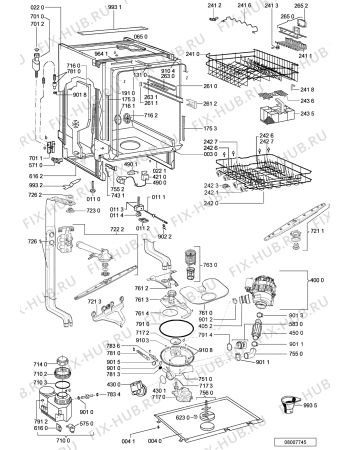 Взрыв-схема посудомоечной машины Bauknecht GSX 1527 POWER - Схема узла