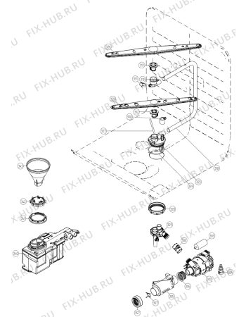 Взрыв-схема посудомоечной машины Gorenje GDV641X (320336, DW70.3) - Схема узла 03