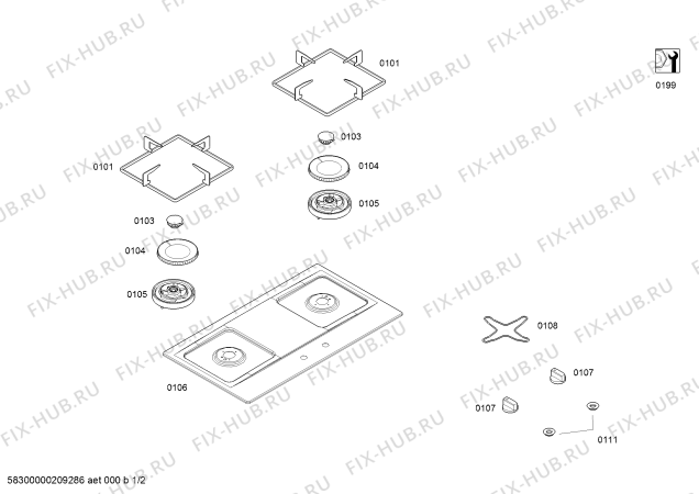 Схема №2 ER7EA233MP с изображением Скоба для плиты (духовки) Siemens 11027589