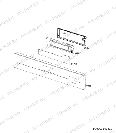 Взрыв-схема плиты (духовки) Aeg KSE792220M - Схема узла Command panel 037
