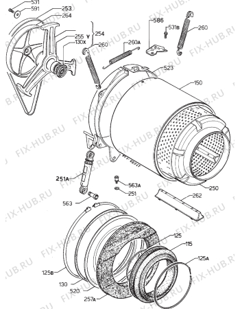Взрыв-схема стиральной машины Rex RL83MX - Схема узла Functional parts 267