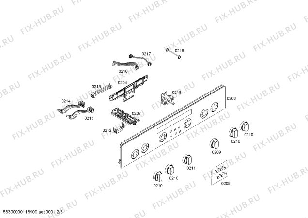 Схема №6 HM955200F с изображением Переключатель для плиты (духовки) Siemens 00641146