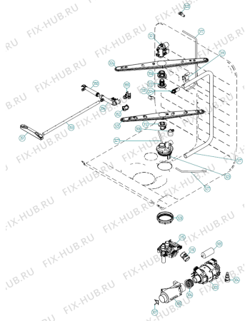 Взрыв-схема посудомоечной машины Gorenje D5157 XXL NO   -SS Bi Soft (170611, DW70.5) - Схема узла 03