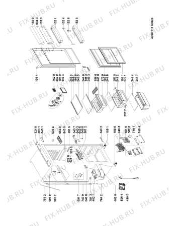 Схема №1 ART 890/A++/NF с изображением Панель управления для холодильника Whirlpool 481010793192