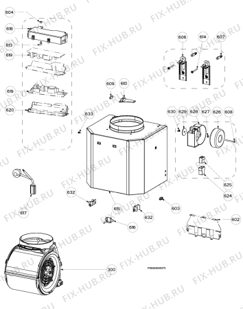 Взрыв-схема вытяжки Electrolux EFC9536U - Схема узла Section 4