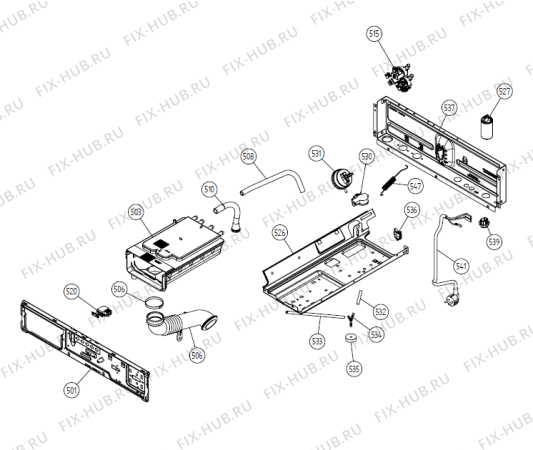 Взрыв-схема стиральной машины Gorenje FTL 360 SE   -White (900003147, WM25.3) - Схема узла 05