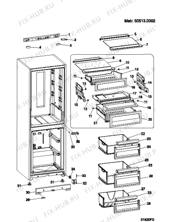 Взрыв-схема холодильника Indesit MBL2012CS (F034822) - Схема узла