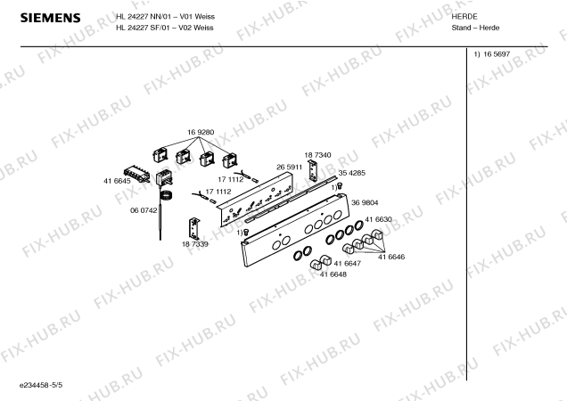Схема №5 HL24227NN с изображением Инструкция по эксплуатации для духового шкафа Siemens 00583622