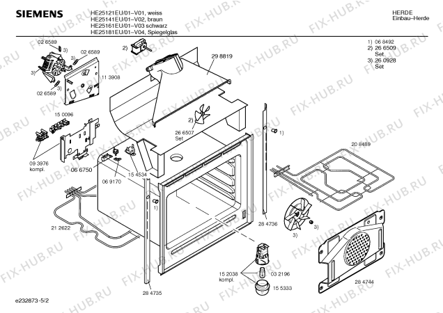 Схема №4 HE25161EU с изображением Панель управления для плиты (духовки) Siemens 00355378
