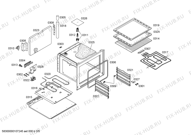 Схема №5 HSN735HEU с изображением Ручка выбора температуры для плиты (духовки) Bosch 00418919