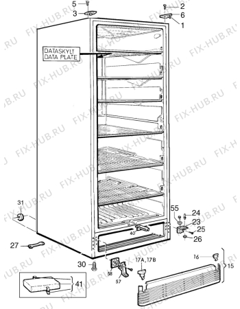 Взрыв-схема холодильника Husqvarna Electrolux GM107F - Схема узла C10 Cabinet