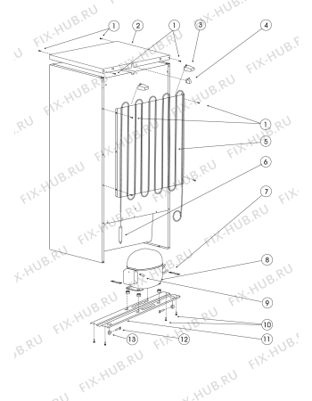 Взрыв-схема холодильника Indesit RMUP100XH (F074578) - Схема узла