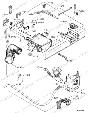 Взрыв-схема стиральной машины Rex RLS654PV - Схема узла Hydraulic System 272
