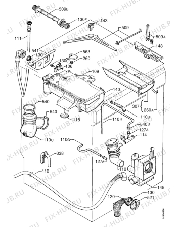 Взрыв-схема стиральной машины Zanussi FJS1296 - Схема узла Hydraulic System 272