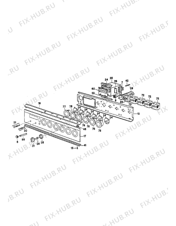 Взрыв-схема плиты (духовки) Electrolux EK6465/1 - Схема узла Command panel 037