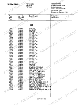 Схема №14 FM705V1 с изображением Модуль для видеоаппаратуры Siemens 00757394