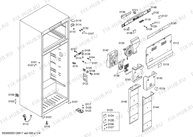 Схема №4 P1KCS4008D с изображением Поднос для холодильной камеры Bosch 00645009