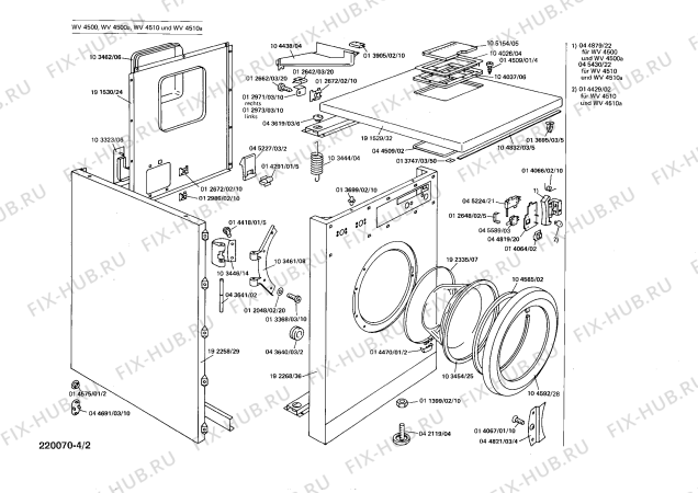 Схема №4 WV4500 SIWAMAT 450 с изображением Клапан для стиральной машины Siemens 00105154