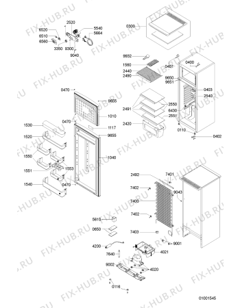 Схема №2 ARC 4170 AL с изображением Дверь для холодильника Whirlpool 481241619542