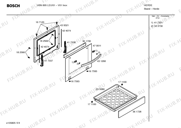 Схема №5 P1C7687XP с изображением Кнопка для плиты (духовки) Bosch 00182743