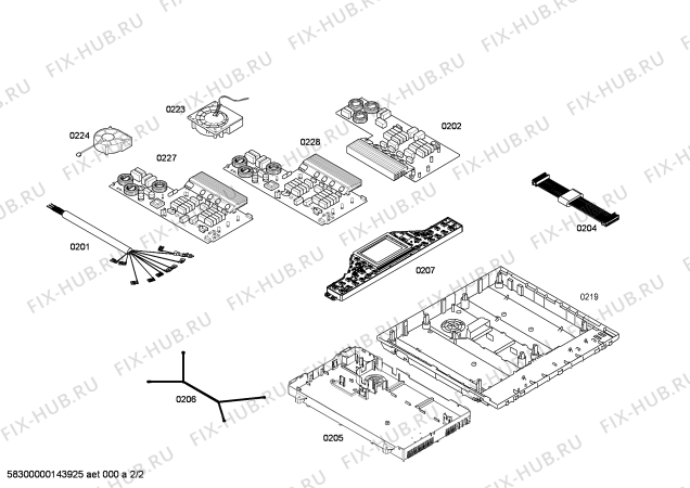 Взрыв-схема плиты (духовки) Bosch PIL975L34E BO.5I.90.LCD.28D.CS.TOP - Схема узла 02